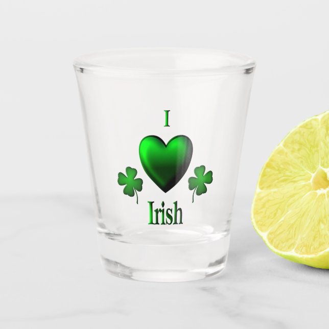 Verre A Shot I Heart Irish (Devant)
