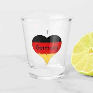 Verre A Shot I Love Allemagne Grunge Heart Flag Design