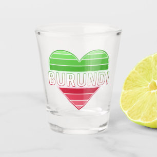 Verre A Shot I Love Burundi, Coeur Burundais