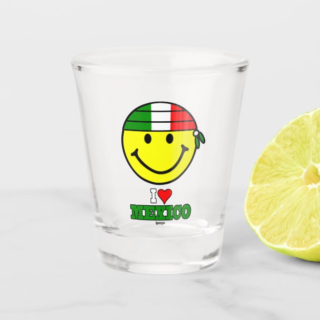 VERRE A SHOT I LOVE MEXICO SHOT GLASS  (Devant)