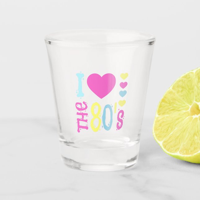 Verre A Shot I Love the 80s Disco Costume (Devant)