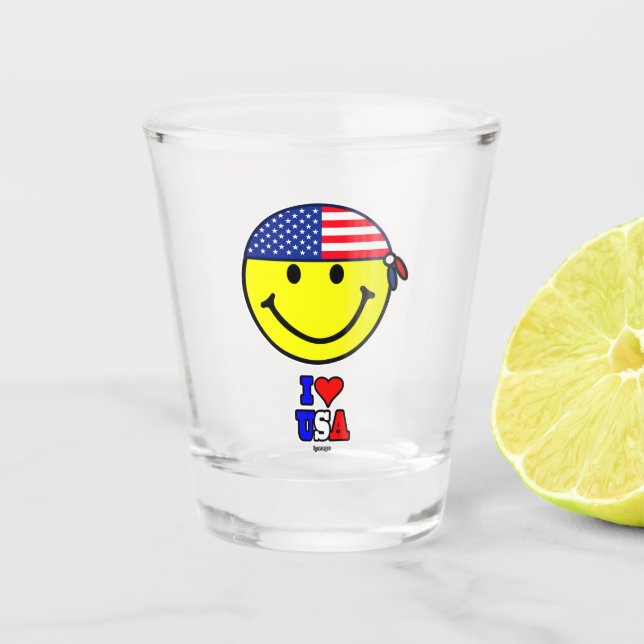 VERRE A SHOT I LOVE USA SHOT GLASS (Devant)