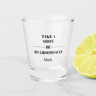 Verre A Shot Idée de boisson drôle pour demande de témoin de ma