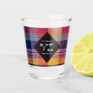 Verre A Shot Îles Vierges américaines St. Thomas USVI Madras Tr