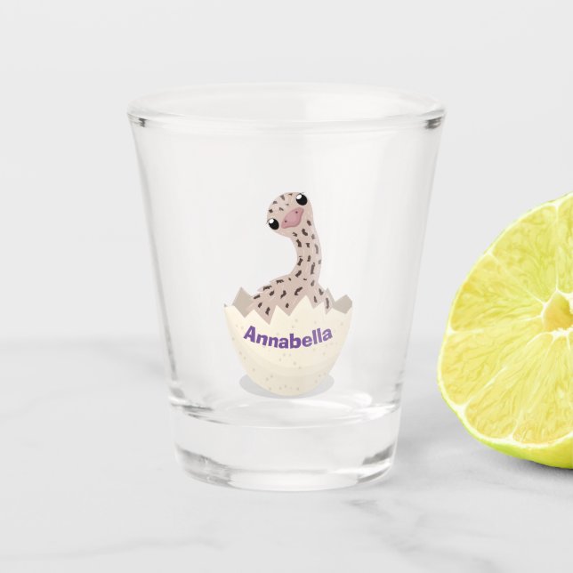 Verre A Shot Illustration d'autruche pour bébé à couver mignon (Devant)