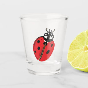 Verre A Shot Illustration de coccinelle