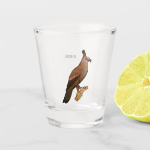 Verre A Shot illustration de dessin animé d'aigle de Java