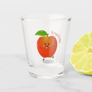 Verre A Shot Illustration de dessin animé sur la pomme de danse