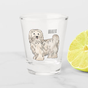 Verre A Shot Illustration de dessin de chien de Havan
