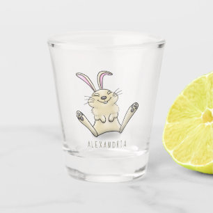Verre A Shot Illustration de dessin de lapin lapin mou