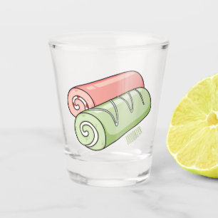 Verre A Shot Illustration de gâteau suisse roll / roll