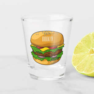 Verre A Shot Illustration de Hamburger