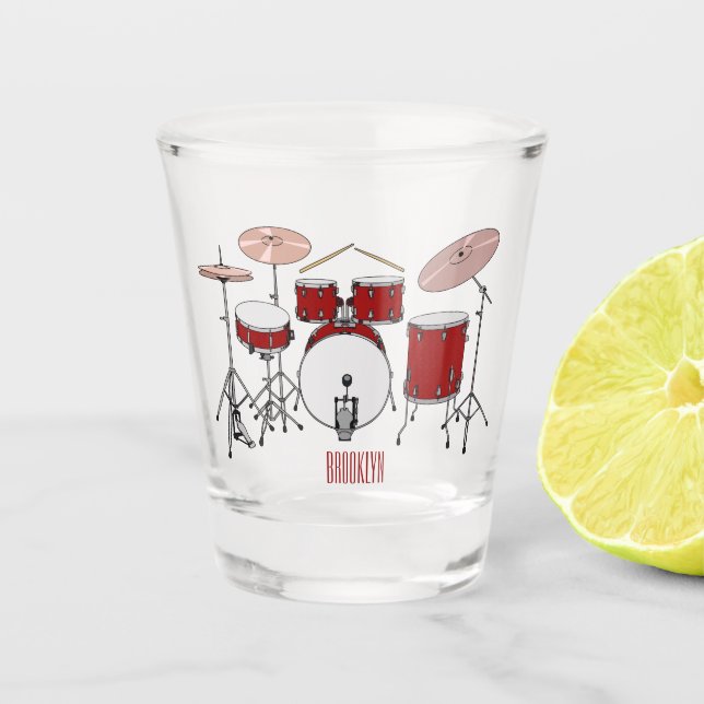 Verre A Shot Illustration de kit de batterie (Devant)