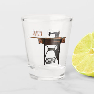 Verre A Shot Illustration de la machine à coudre
