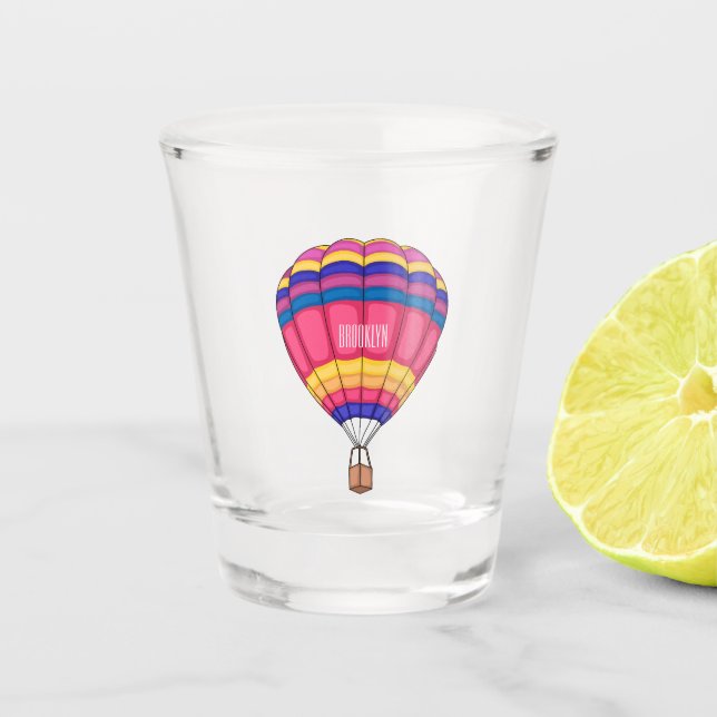 Verre A Shot Illustration de la montgolfière (Devant)