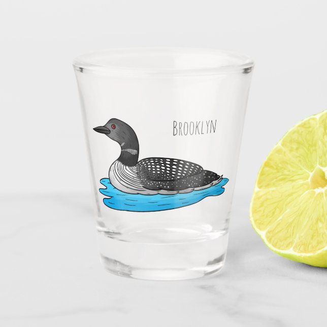Verre A Shot Illustration de Loon bird (Devant)