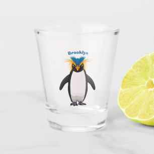 Verre A Shot Illustration de mignon macaroni pingouin
