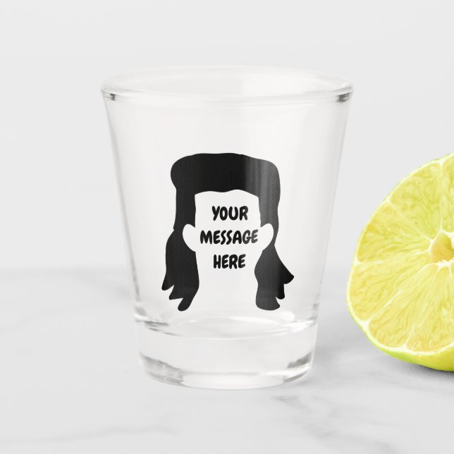 Verre A Shot Illustration de Mullet de message personnalisé amu (Devant)