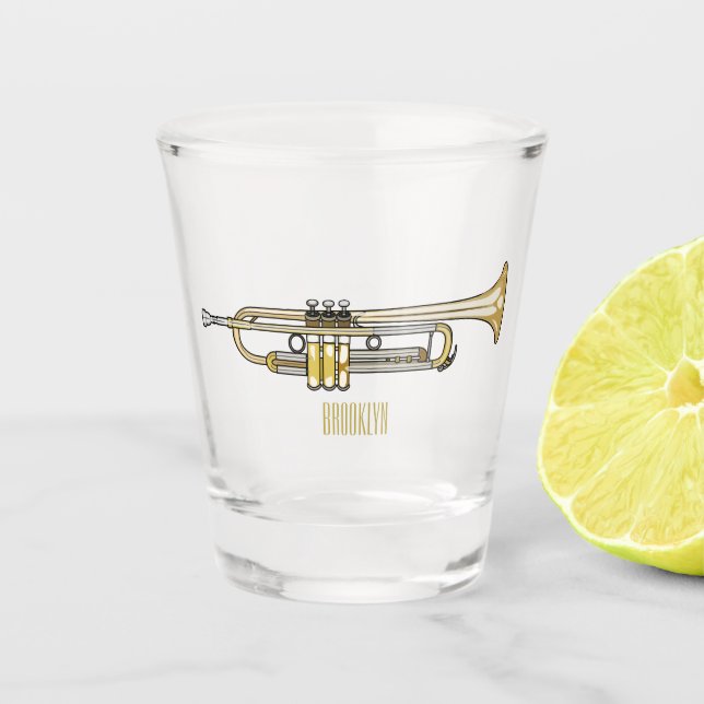 Verre A Shot Illustration de trompette (Devant)