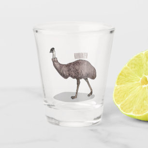 Verre A Shot Illustration d'Emu bird