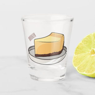 Verre A Shot Illustration du dessin animé Cheesecake