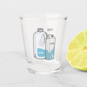 Verre A Shot Illustration du lait