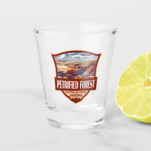 Verre A Shot Illustration du parc national de la Forêt pétrifié