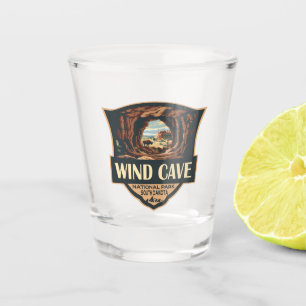 Verre A Shot Illustration du parc national de la Grotte-Vent Ba