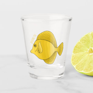 Verre A Shot Illustration du poisson-tang jaune