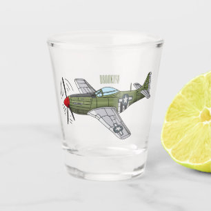 Verre A Shot Illustration d'un avion militaire
