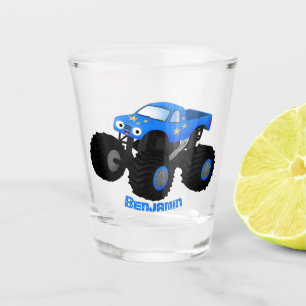 Verre A Shot Illustration d'un camion monstre bleu mou