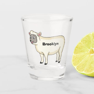 Verre A Shot Illustration d'un mouton joyeux