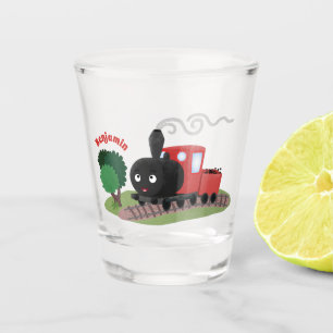 Verre A Shot Illustration d'une locomotive à vapeur mûre