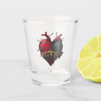 Verre A Shot Illustration gothique d'un cœur anatomique "Love B