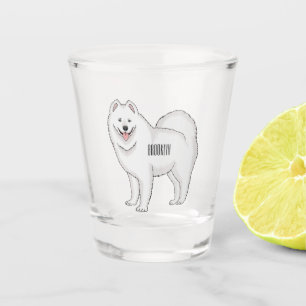Verre A Shot Illustration Samoyed dog