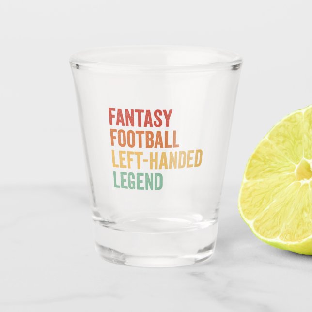 Verre A Shot Imaginaire Football à gauche légende Drôle Retro (Devant)