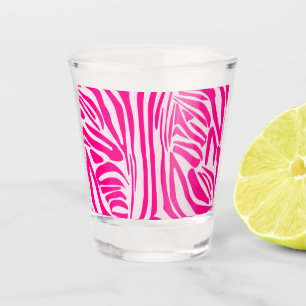 Verre A Shot Impression zèbre rose