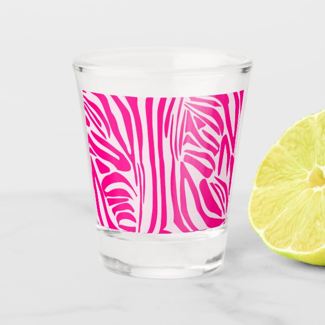 Verre A Shot Impression zèbre rose (Devant)