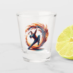 Verre A Shot Incendie De Rue Avec Énergie Urbaine