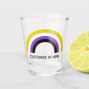 Verre A Shot Indicateur de fierté non binaire Rainbow non binai