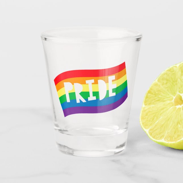 Verre A Shot Indicateur Rainbow de Pride (Devant)
