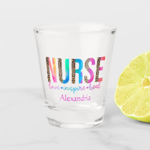Verre A Shot Infirmière - Amour, Inspirer, Guérir