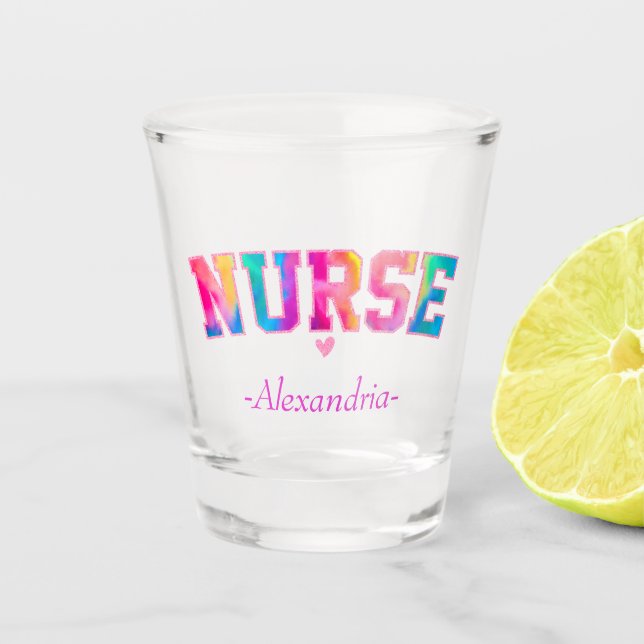 Verre A Shot Infirmière colorée (Devant)