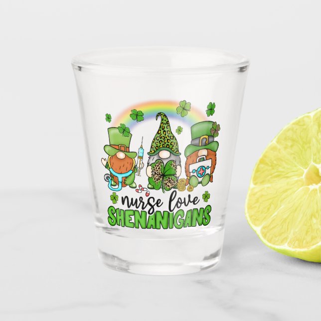 Verre A Shot Infirmière Love Shenanigans St. Patrick's (Devant)