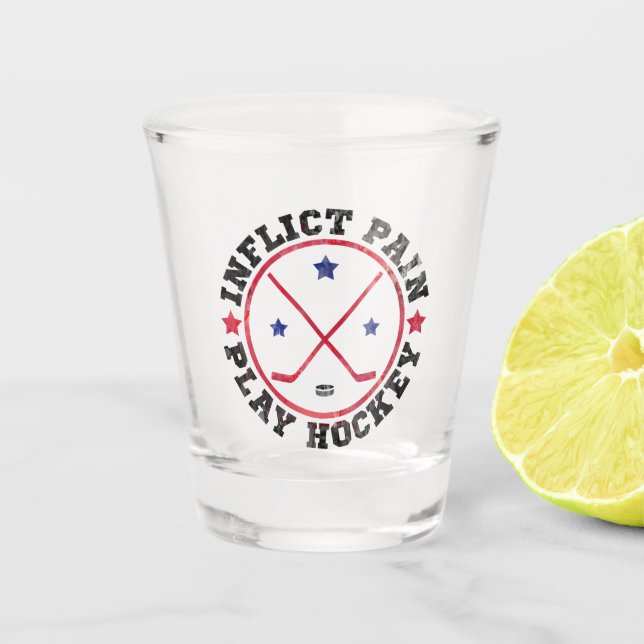 Verre A Shot Influre Douleur Jouer Hockey  (Devant)