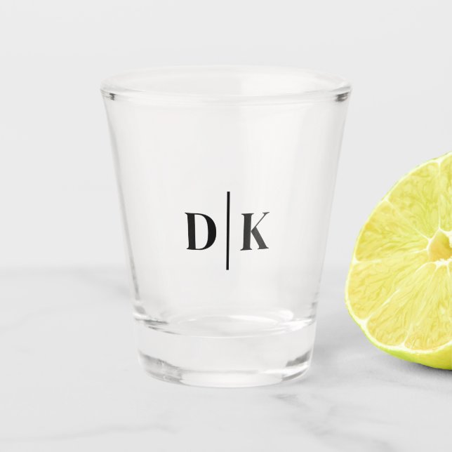 Verre A Shot Initiales personnalisées (Devant)