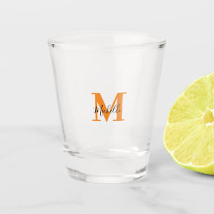 Verre A Shot Initiales personnalisées et nom Monogramme