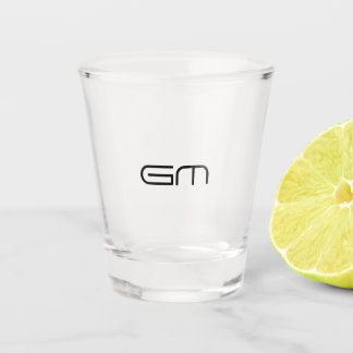 Verre A Shot Initiales personnelles élégantes personnalisables
