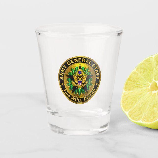 Verre A Shot Insigne de l'état-major général de l'Armée (Devant)