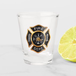 Verre A Shot Insigne de sapeur-pompier de corps de